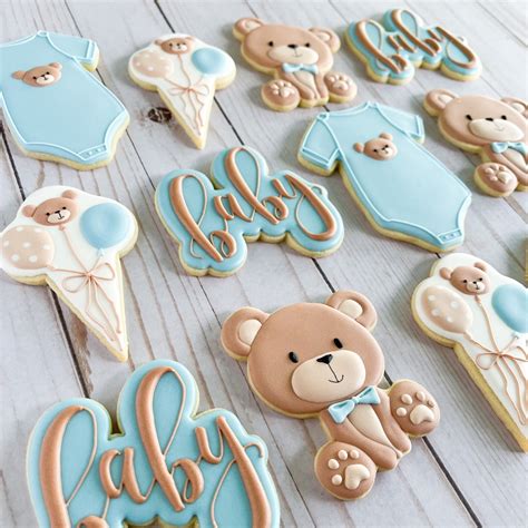 Bear Baby Shower Cookies We Can Bearly Wait Cookies Etsy Canada