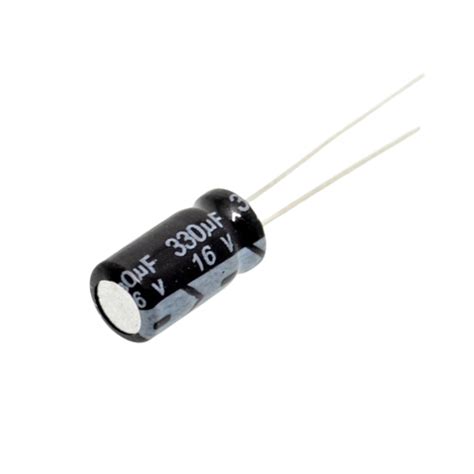 Kit 5 Peças Capacitor Eletrolítico Pth 330uf 16v 85°c 8x12 Epcos Circuitos Integrados