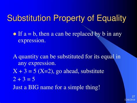 Identity And Equality Properties Ppt Download