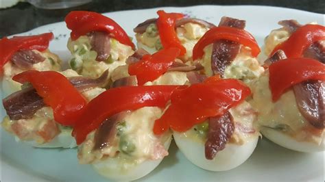 Huevos Rellenos De Ensaladilla Rusa En Olla Gm Youtube