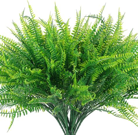 Amazon Hananona Pcs Artificial Outdoor Plants Fake Boston Fern