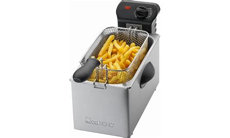 Jusqu Friteuse L En Acier Inoxydable Avec Verre De Clatronic