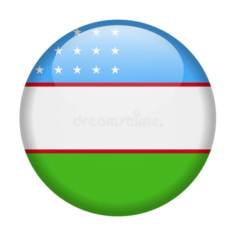 Uzbekistan Flag Country Contour Vector Icon Stock Illustration