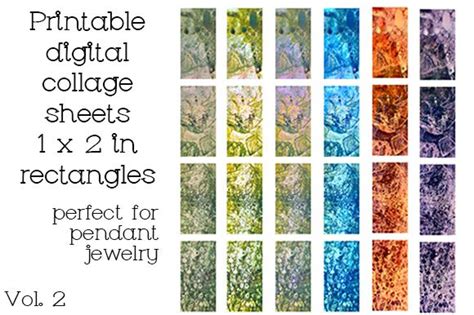 Pendant Collage Printable Sheets Graphic By Kathryn Maloney Creative