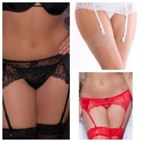 Silky And Soft 4 Strap Narrow Lace Suspender Belts S M And Etsy Uk