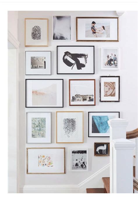 Staircase Picture Wall Gallery Wall Stairs Corner Gallery Wall