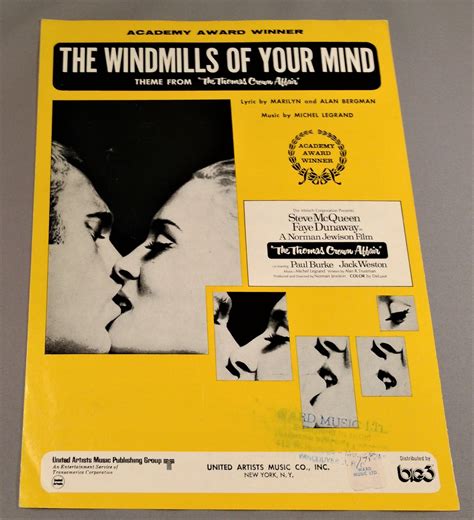 The Windmills Of Your Mind Theme From Thomas Crown Affair Sheet Music