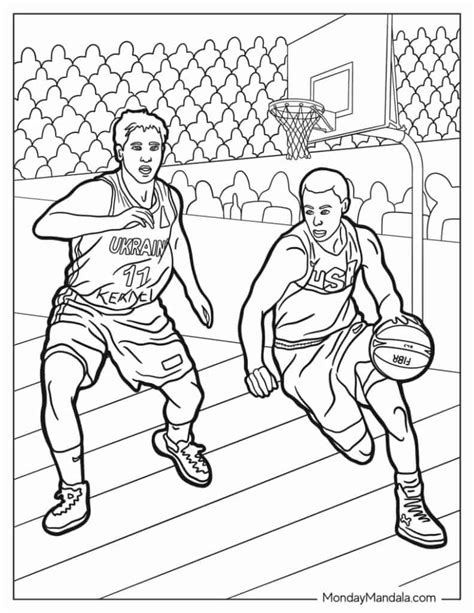 Basketball Coloring Pages Nba Players