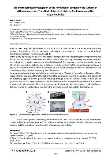 Pdf Eis And Theoretical Investigation Of The Formation Of Oxygen On