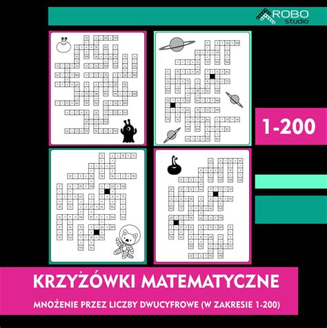 Krzyżówki matematyczne trudne mnożenie przez liczby dwucyfrowe w