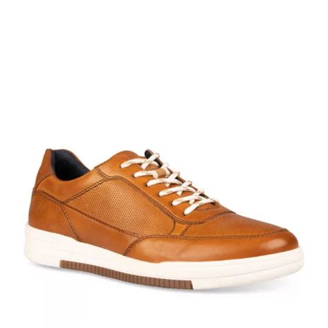 Sneakers Cognac Denim Side Cuir