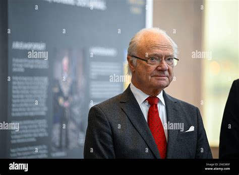 Jonkoping Sweden 16th Feb 2023 King Carl Gustaf At The Photo