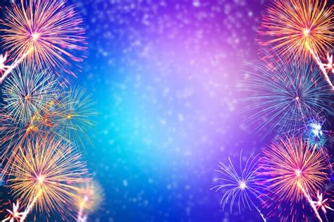 Premium Photo Background Bokeh Firework Red Colorful Celebration