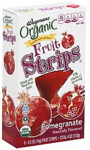 Wegmans Organic Pomegranate Fruit Strips 8 Ea Nutrition Information