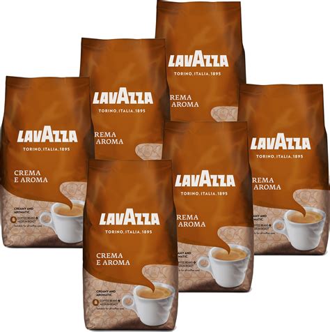 Amazon.com: Lavazza Crema E Aroma Coffee Beans, Pack of 6, 6 x 1000g