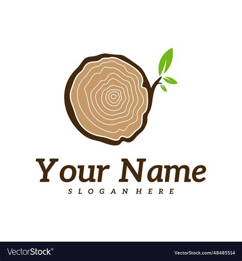 Wood logo design template creative Royalty Free Vector Image