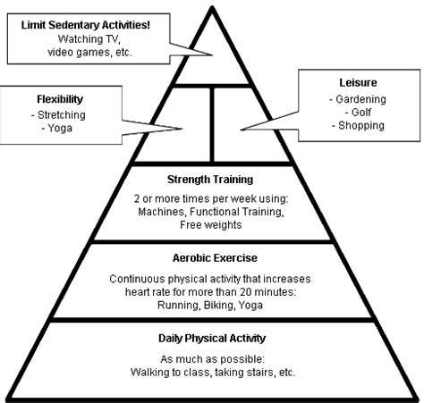 Exercise Pyramid and Physical Activity Tips - insane power fitness