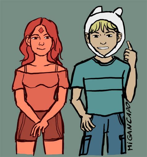 Finn and Flame princess fanart by MiganCapo on DeviantArt