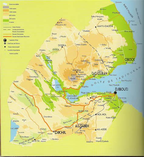 Djibouti Landmarks Map