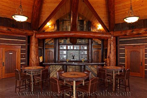 Bars And Games Rooms Log Home And Cabin Interiors Pioneer Log Homes