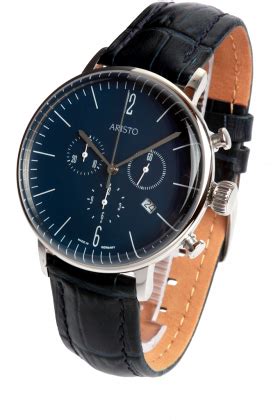 Aristo Online De Mm Aristo Bauhaus Chronograph Blau H