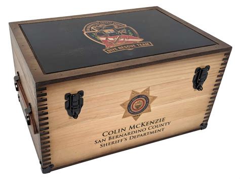 Custom Sheriffs Department Badge Keepsake Box Relic Wood