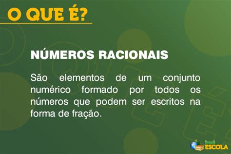 O que são números racionais Brasil Escola