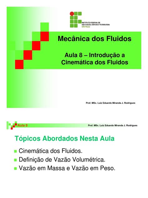 Pdf Aula Mec Nica Dos Fluidos Vaz O Dokumen Tips