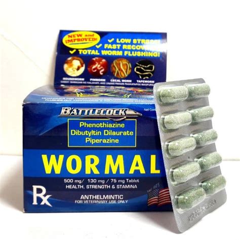 G G Pcs Battlecock Wormal Anthelmintic Dewormer For Gamefowl