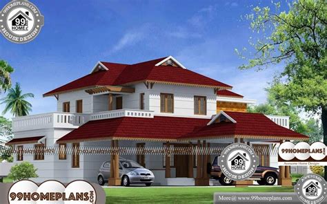 Kerala Style Nalukettu House Plans with 3D Elevations | Low Cost Designs