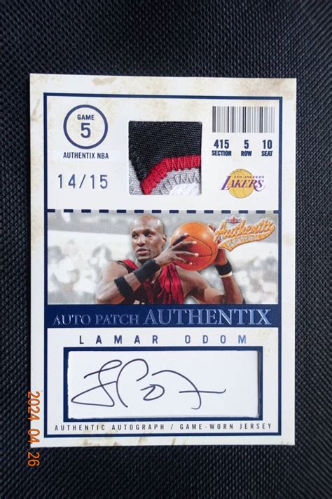 Yahoo Lamar Odom Fleer Authentix Autographs