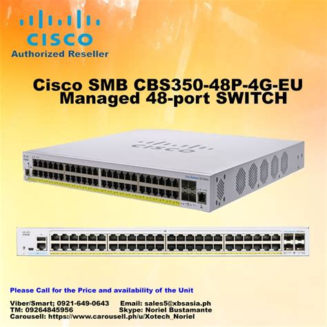 Cisco SMB CBS350-48P-4G-EU CBS350 Managed 48-port GE, PoE,370W, 4x1G ...