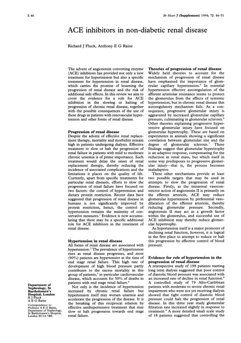 (PDF) ACE inhibitors in non-diabetic renal disease