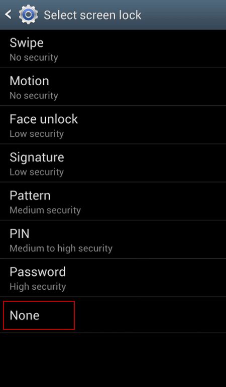 Remove Password From Android Phone When Remembered