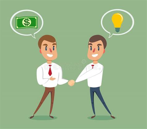 Two Businessmen Shaking Hands To Seal An Agreement Stock Vector