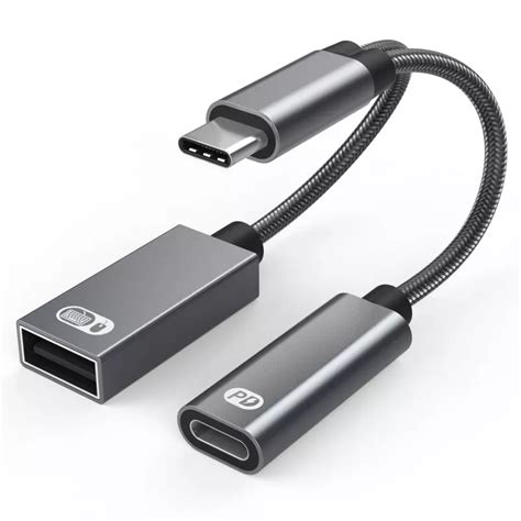 USB C Han Til USB Hun USB C PD Ladestik Og OTG Adapter USB 2 0