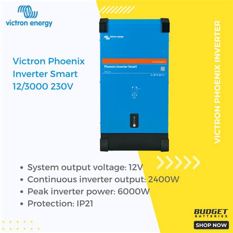 Victron Phoenix Inverter Smart 123000 230v Budget Batteries