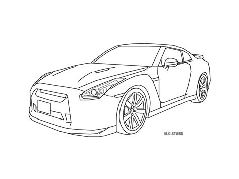 Nissan Gtr R Desenhos De Carros Carros Desenhos