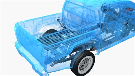 3d Pickup Truck Chassis X Ray Model Turbosquid 2066727