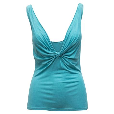 Christian Dior Aqua Blue Sleeveless Top For Sale At 1stdibs