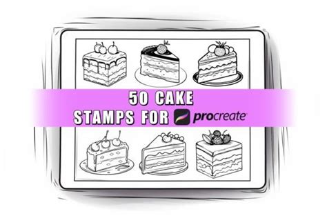 Cake Procreate Stamps Graphic By Procreatesale Creative Fabrica