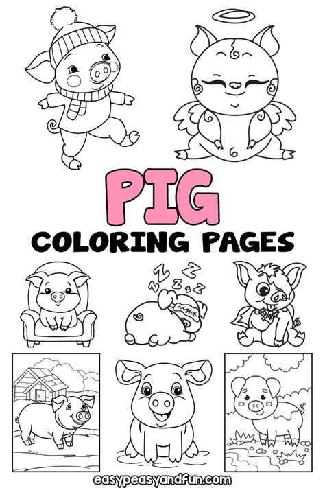 Printable Pig Coloring Pages Easy Peasy And Fun