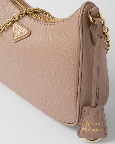 Cameo Beige Prada Re Edition 2005 Saffiano Leather Bag PRADA