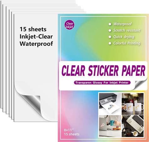 Sticker Papier Zum Bedrucken F R Tintenstrahldrucker A Halbtransparent