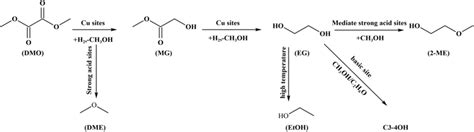 Reaction Network Of The Hydrogenation Of DMO On Cu ZSM 5 N Catalysts