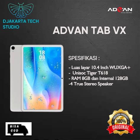 Jual Advan Tab Belajar Vx White Gb With Keyboard Garansi Resmi