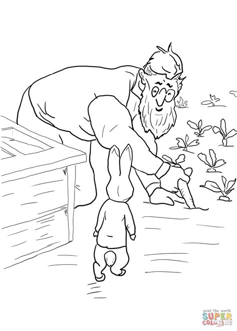 Peter Rabbit is Spotted by mr Mcgregor coloring page | Free Printable ...