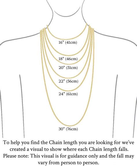 Necklace Size Chart Men S