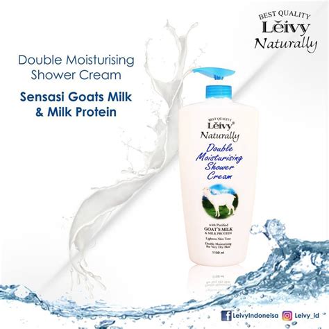 Jual Leivy Shower Cream Goats Milk Pump Ml Sabun Mandi Leivy