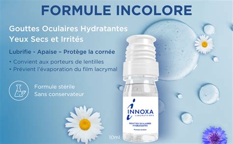 INNOXA Gouttes Yeux Hydrate et Soulage rapidement Yeux Secs Irrités